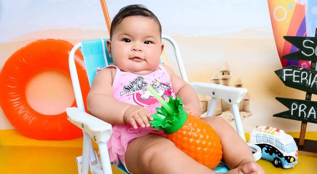 ACOMPANHAMENTO MENSAL de MAITÊ 6 MESES