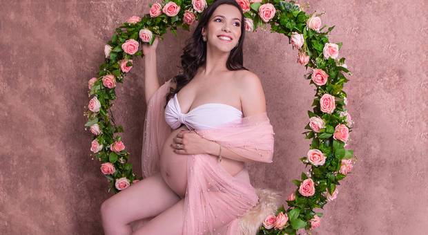 |GESTANTE| de CENÁRIO ARCO DE FLORES