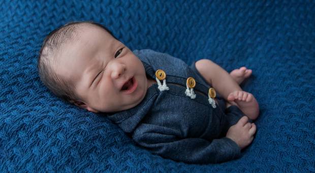 |NEWBORN - MENINOS| de MANTA TRICÔ - AZUL ESCURO