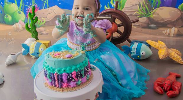 |SMASH THE CAKE E ANIVERSÁRIO| de SEREIA - FUNDO DO MAR