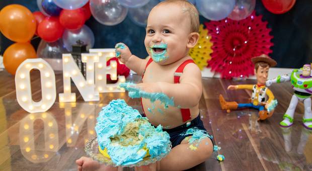 Smash e Infantil de Miguel - Smash the cake - 1 ano 