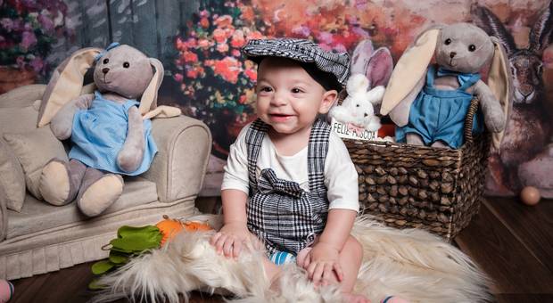 Temático de Luiz Miguel 8 meses - Ensaio Páscoa