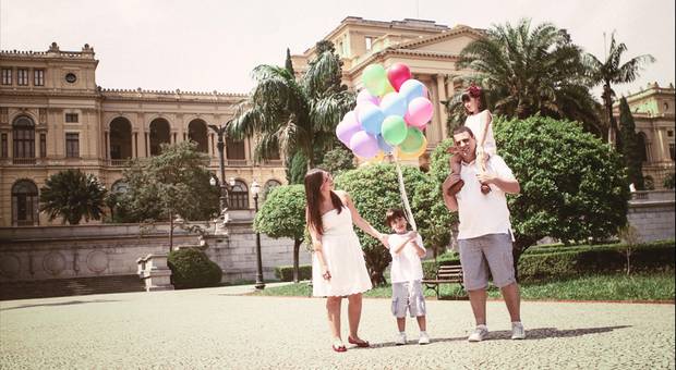 Grávidas | Família  de Ensaio Família | Parque da Independência-SP | Thais-Marcio e Filhos