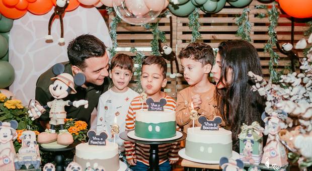 Aniversários de Benjamin, Francisco e Tomas - 3 Aninhos