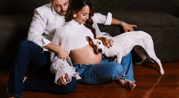 Gestante de Ensaio Fotográfico de Gestante em João Monlevade, Minas Gerais – Carol, Marcus e Amora