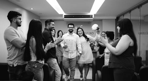 Fotografia de Casamento Civil de Casamento Civil no Cartório Trigueiro da Amanda & Allan