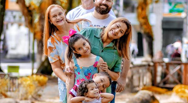 Ensaio de Família de Ensaio Família na Praça Batista Campos da Dilma