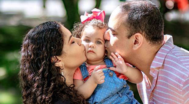 Ensaio de Família de Ensaio Infantil na Praça Batista Campos da Giovanna