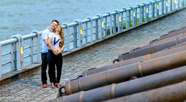 Ensaio de Casal de Ensaio Casal no Mangal das Garças e Forte do Castelo de Ingrid & Alex