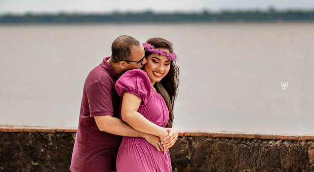 Ensaio Pré-casamento de Ensaio Pré-casamento no Forte do Castelo da Iza & André