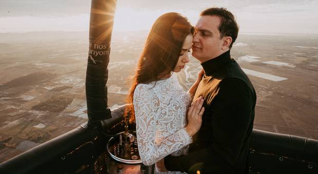 voo de balão de ar quente de karine e Dinho - voo de balão de ar quente