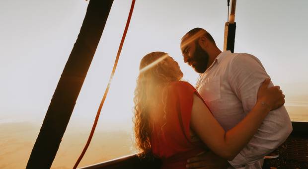 voo de balão de ar quente de Ensaio Fotográfico em passeio de balão - Eduardo e Marianna