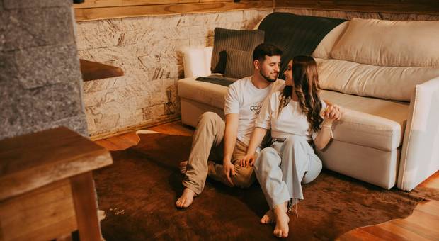 Ensaio Casal de Ensaio Fotográfico em Praia Grande SC , Ari Mara Chalés - Estefani e Murilo .