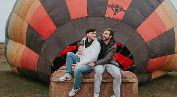 Pedido de Casamento de Pedido de Casamento em Balão | Maurício e Murillo | Surpresa no Balão com a Canyons Sul Balonismo
