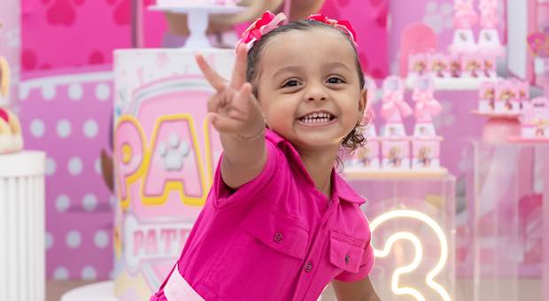 Festa Infantil de 3 Anos da Maya – Patrulha Canina Skye - Fotógrafo de Aniversário Infantil