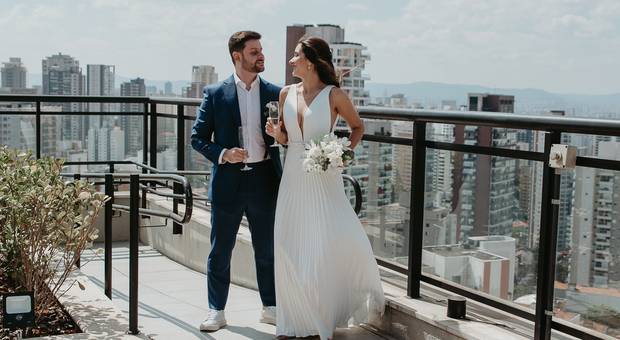 WEDDING de Casamento intimista no prédio do casal em São Paulo – Patricia e Bruno
