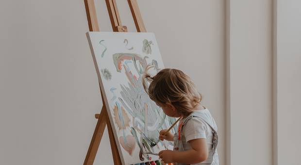 Fotografia de Família de Ensaio infantil - pintura de tela 