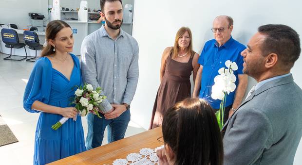 casamento no civil de Verônica e Matheus