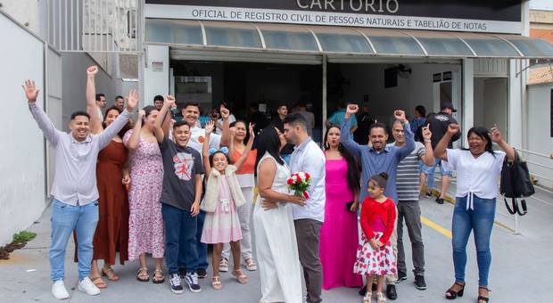 casamento no civil de Cristiano e Valquiria