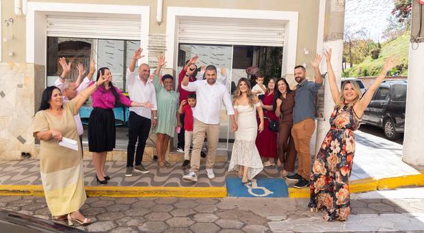 casamento no civil de Jefferson e Ana Carolina