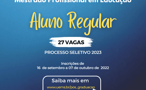 UEMS/Campo Grande: Aberto Processo seletivo do PROFEDUC com 27 vagas para alunos regulares