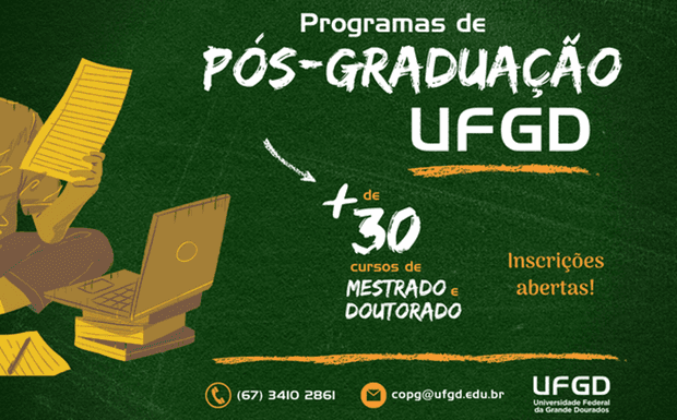 31 cursos de mestrado e de doutorado da UFGD iniciam período de inscrição