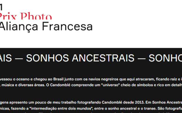 Série: Sonhos Ancestrais Pré Selecionada no Concurso da Aliança Francesa