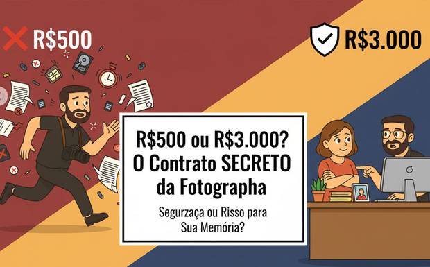 R$500 ou R$3.000? O Contrato Secreto do Preço na Fotografia que Ninguém Te Conta