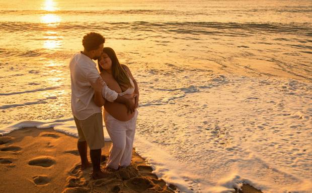 Qual a melhor semana para ensaio fotográfico gestante na praia em Caraguatatuba e São Sebastião? 