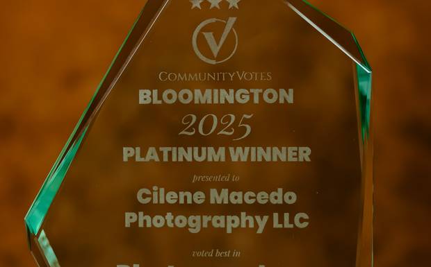 Platinum Winner 2025: Voted Best Premium Photographer in Bloomington, Indiana | Cilene Macedo Photography