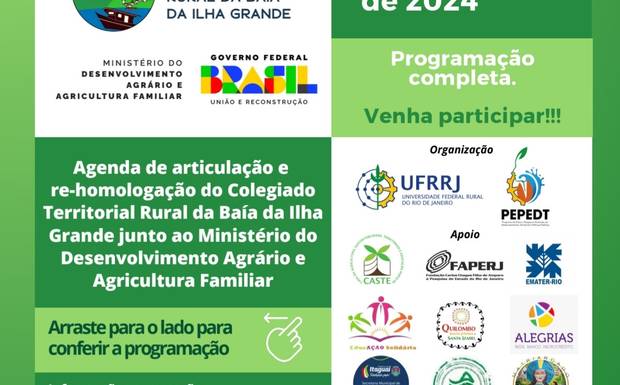 Convidamos a todos para a Agenda de campo para articulação do Colegiado Territorial Rural da Baía da Ilha GRANDE