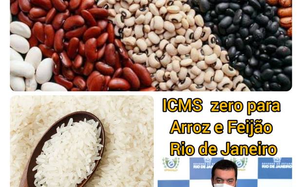 Lei isenta da cobrança do ICMS o arroz e o feijão que são vendidos no estado 