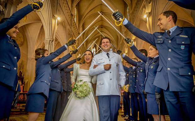 Tradições militares de casamento.