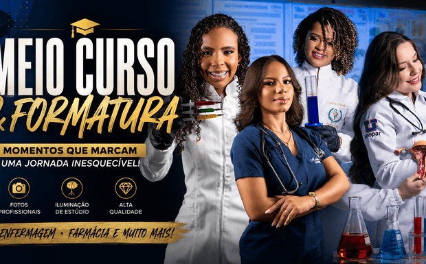 Sessão de Fotos de Meio Curso e Formatura para Turmas Universitárias