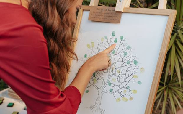 Quadro de assinaturas para convidados