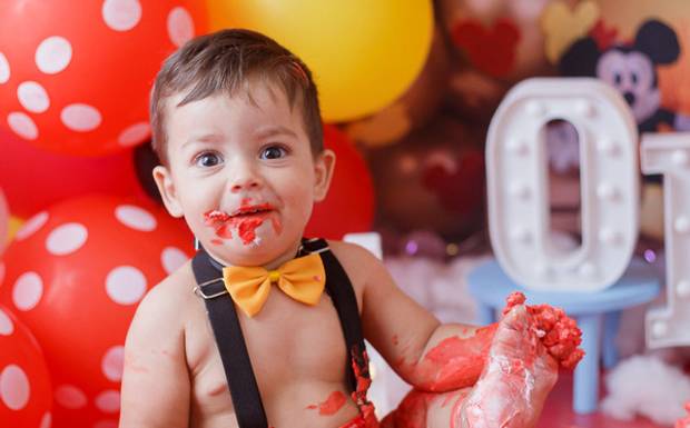 A sessão Smash the cake consiste em 