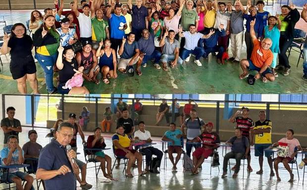 Deputado Silas Câmara dialoga com pescadores da comunidade Santo Isidoro, em Tefé