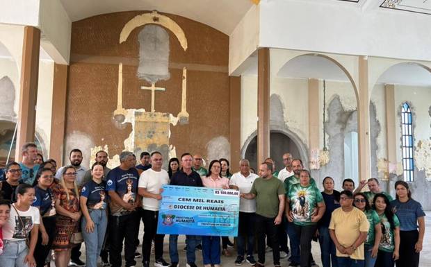 PREFEITURA DE HUMAITÁ REPASSA 100 MIL PARA A DIOCESE DE HUMAITÁ