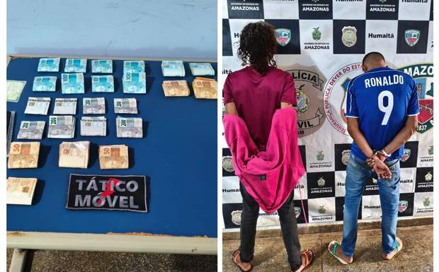 Polícia Militar prende dupla suspeita de roubar mais de R$ 24 mil de mulher em situação de rua em Humaitá