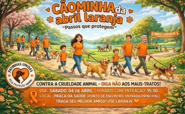 CÃOMINHADA DO “ABRIL LARANJA” ACONTECE AMANHÃ EM HUMAITÁ