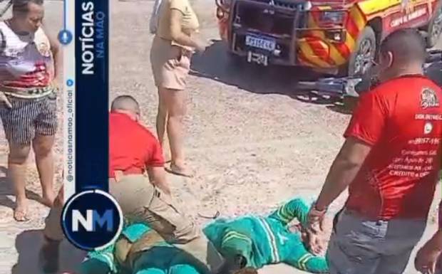  Sinistro de trânsito envolvendo viatura do Corpo de Bombeiros e motocicleta é registrado em Canutama