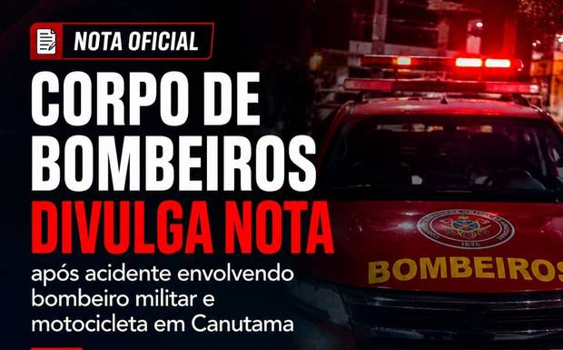 Corpo de Bombeiros divulga nota oficial após acidente envolvendo bombeiro militar e motocicleta em Canutama