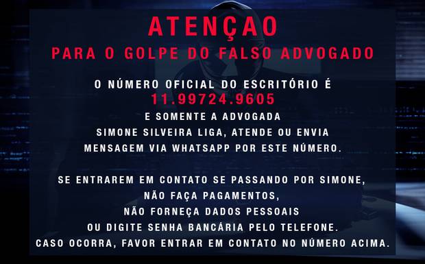 Atenção para o golpe do falso advogado