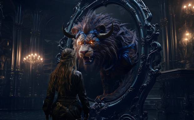 O que Feyre, de ACOTAR, viu no espelho de Uróboro — e qual a relação com a psicanálise