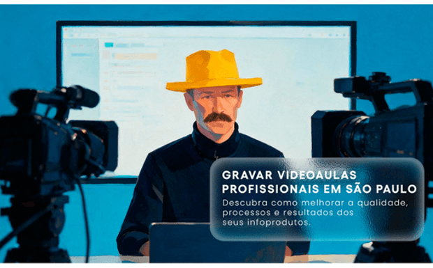 Gravar videoaula profissional em São Paulo: o que muda na conversão do seu curso — e como funciona o processo