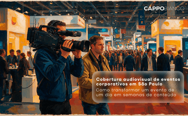 Cobertura audiovisual de eventos corporativos em São Paulo: como transformar um evento de um dia em semanas de conteúdo