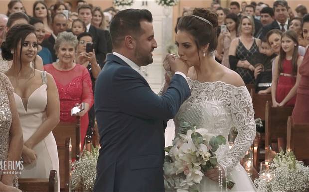 Filmagem de Casamento em Pirajuí/SP - Igreja Matriz São Sebastião e festa no clube da cidade