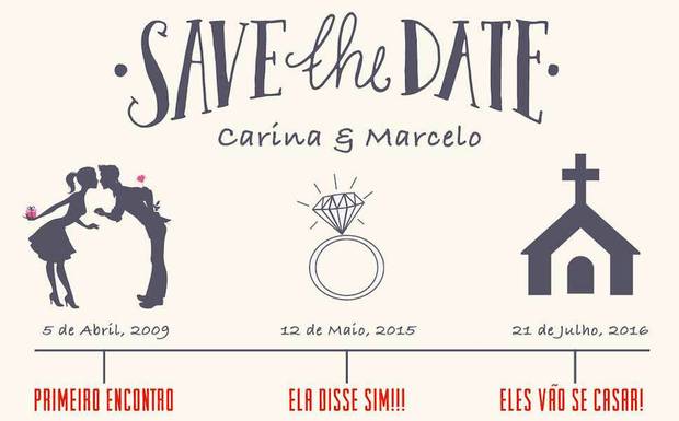 Save the date de casamento:  sugestões especiais que vão te encantar. Anote!