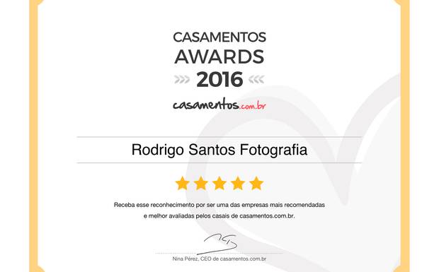 SOMOS GANHADORES DO CASAMENTOS AWARDS 2016