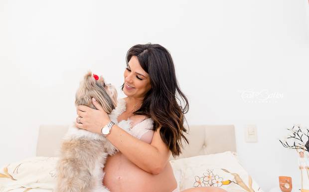 Ensaio Gestante em Casa - Ensaio Lifestyle